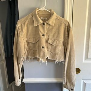 12th Tribe Cropped Corduroy Shacket